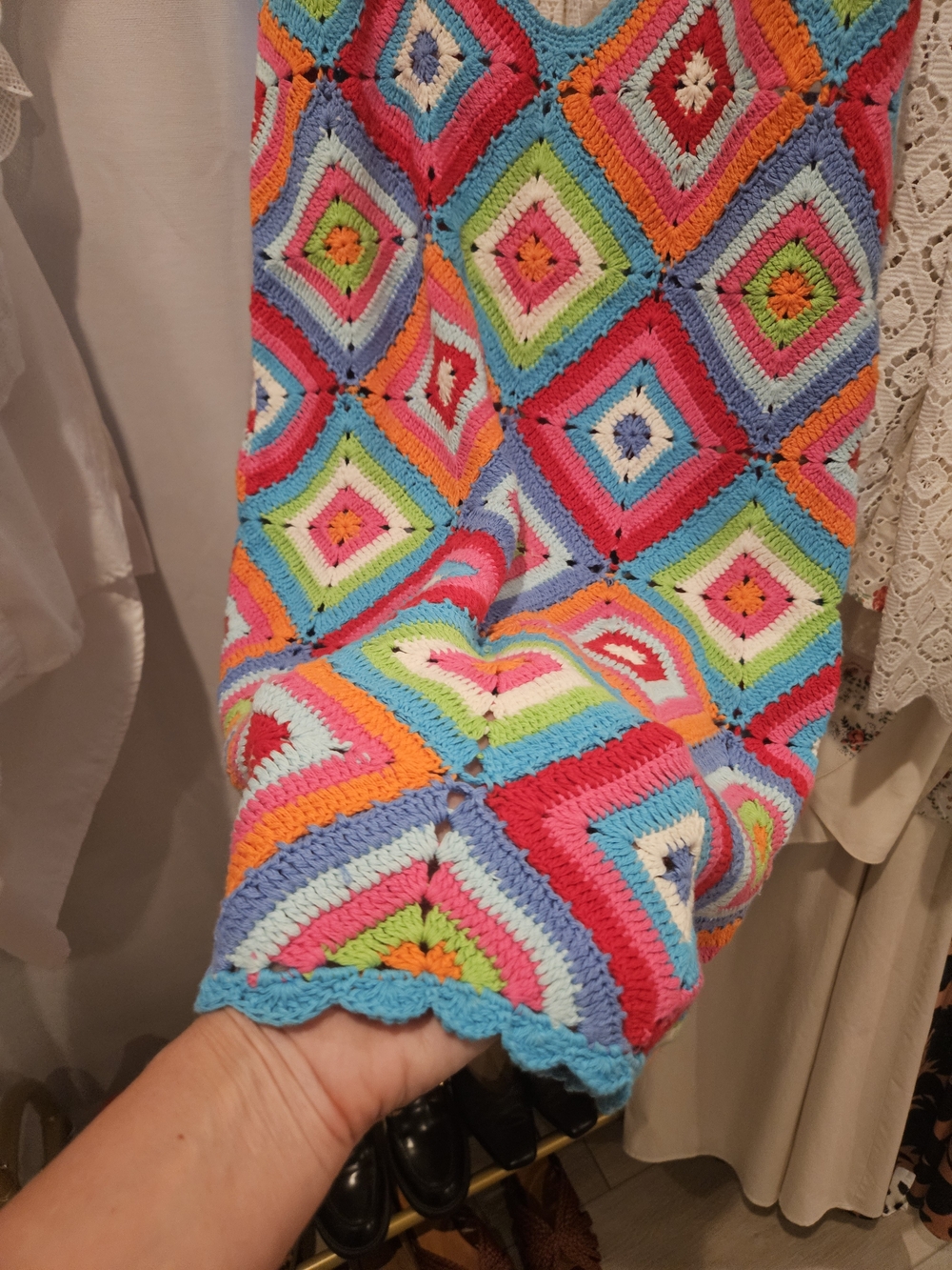 Show Me Your Mumu Multicolor Crochet Diamond Dress - Picture 4 of 6